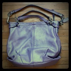 COACH - Purple leather purse (hint of metallic)